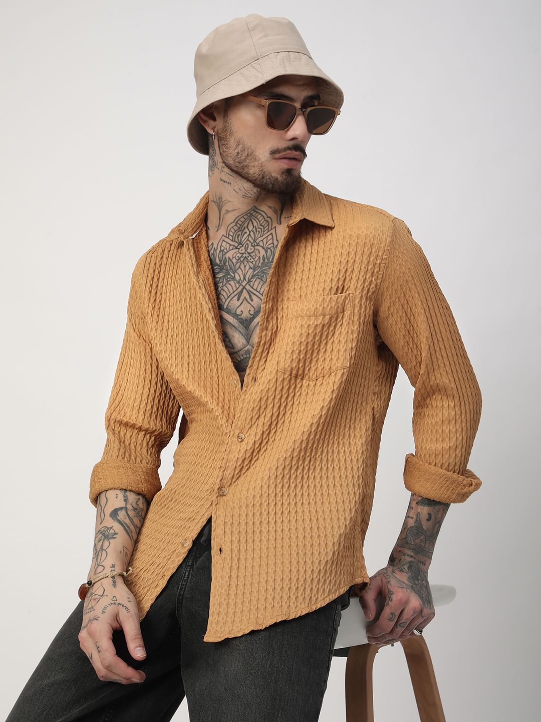 Eccentric Bronze Jacquard Shirt