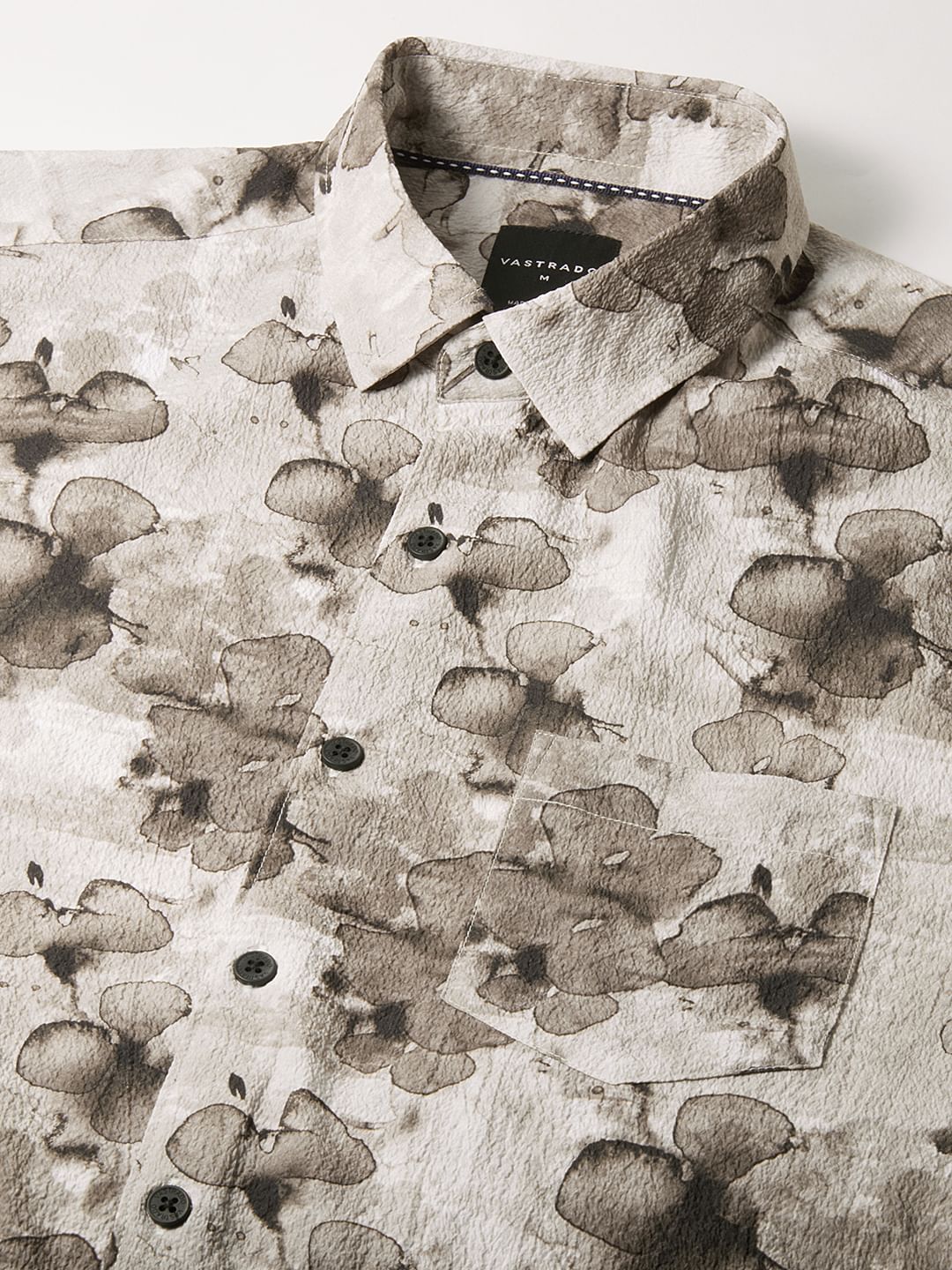 Artistic Multi Floral Gouache Creased Shirt