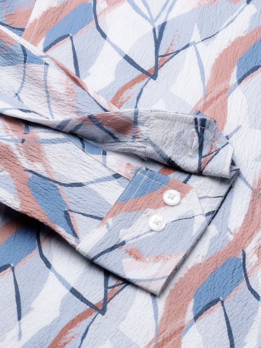 Voguish Abstract Printed Crushed Shirt