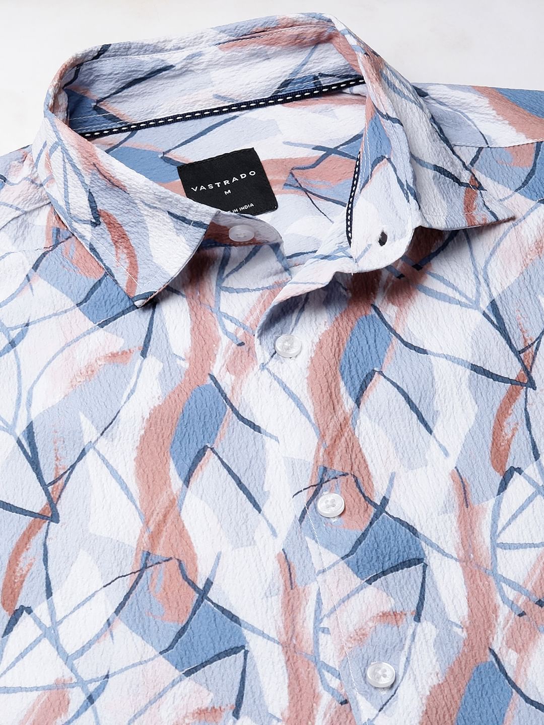 Voguish Abstract Printed Crushed Shirt