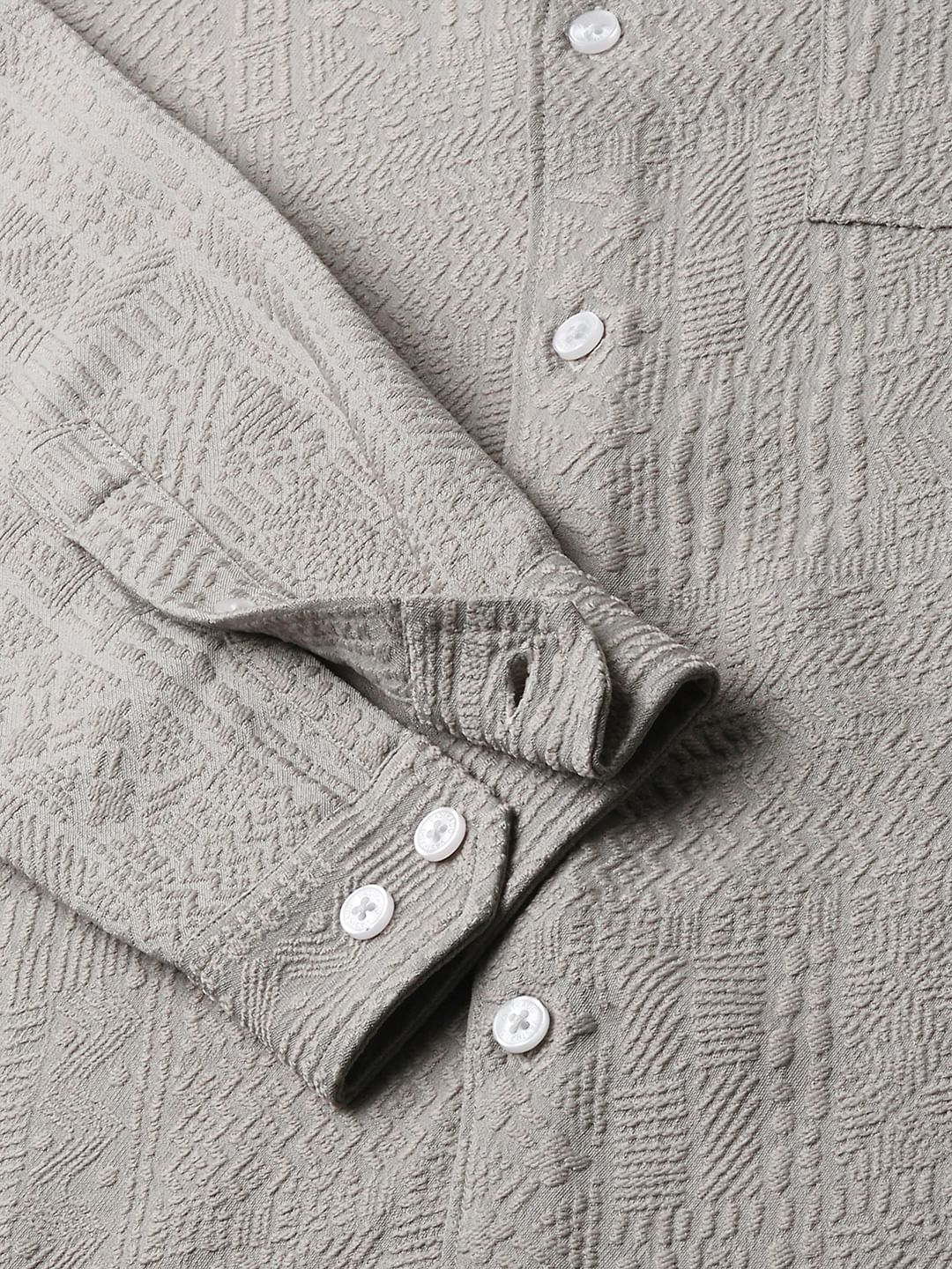 Classic Grey Jacquard Shirt