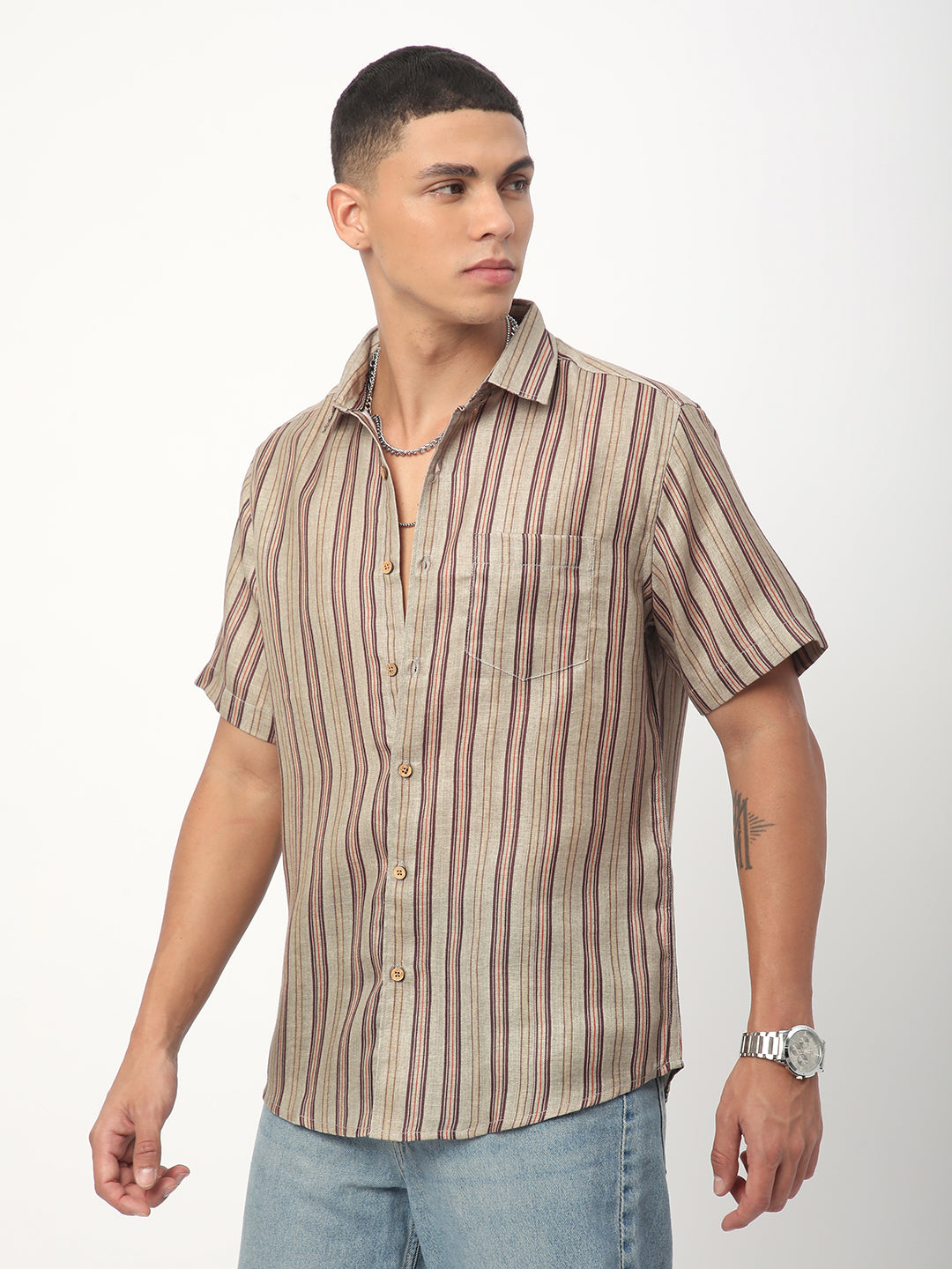Multicolour Roman Striped Shirt