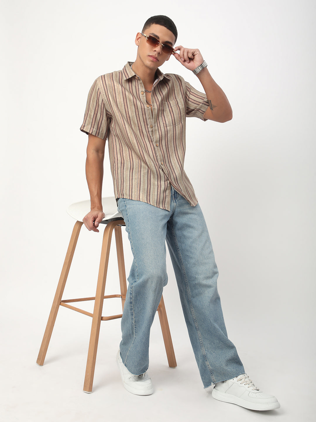 Multicolour Roman Striped Shirt
