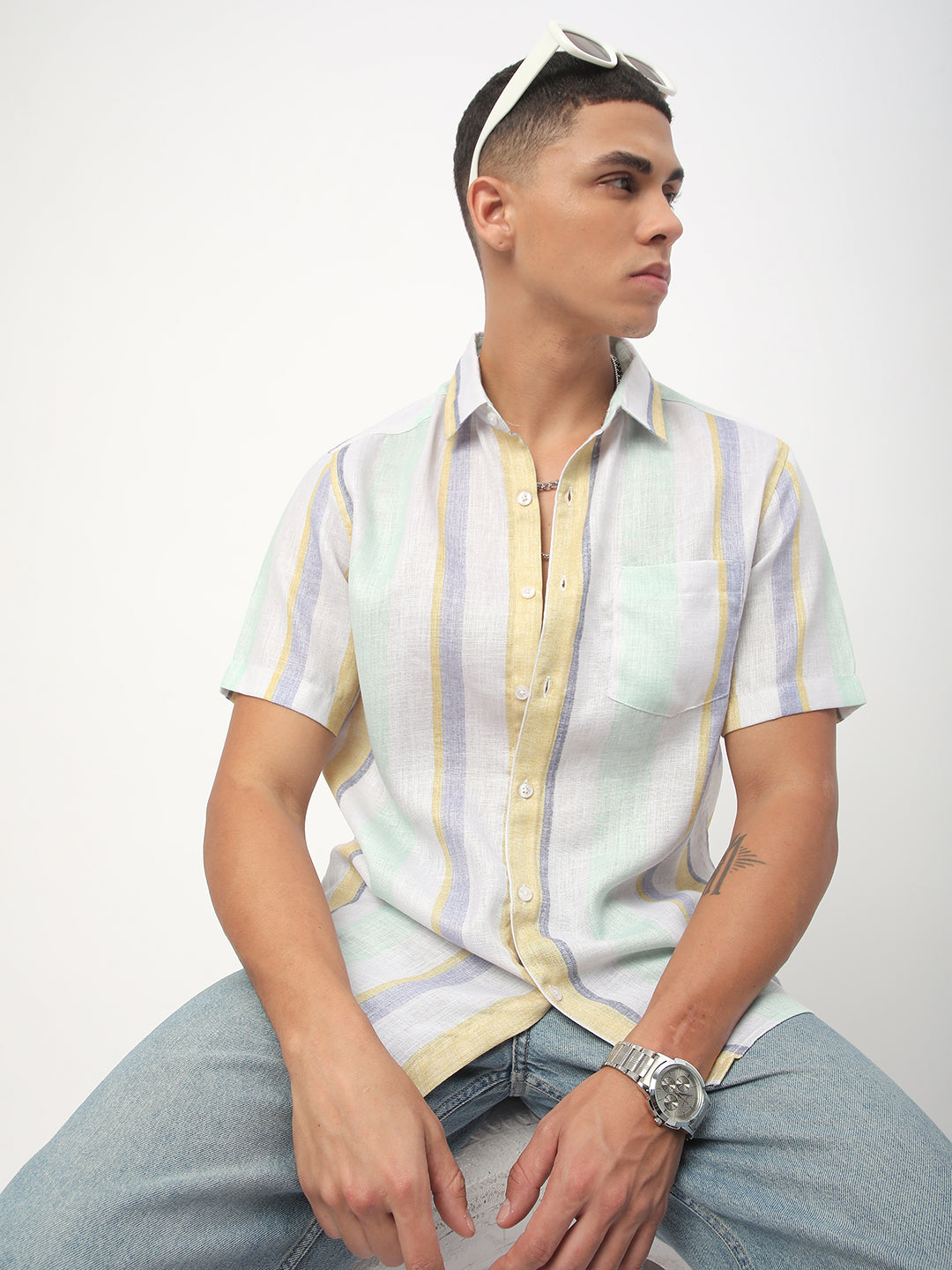 Voguish Multicolour Striped Shirt
