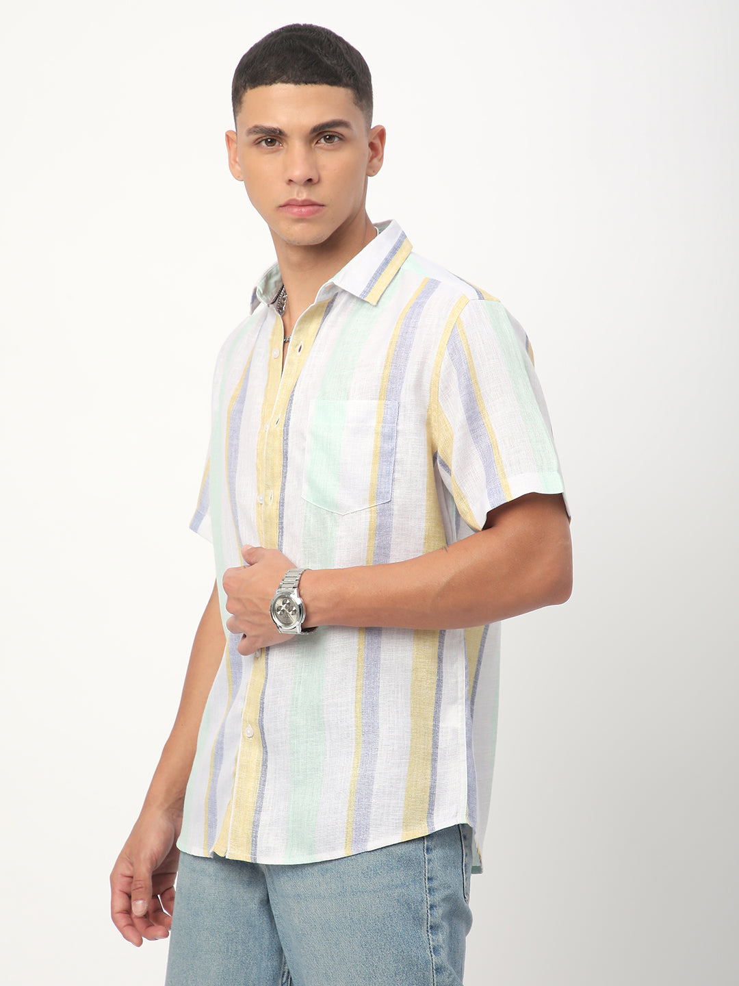 Voguish Multicolour Striped Shirt