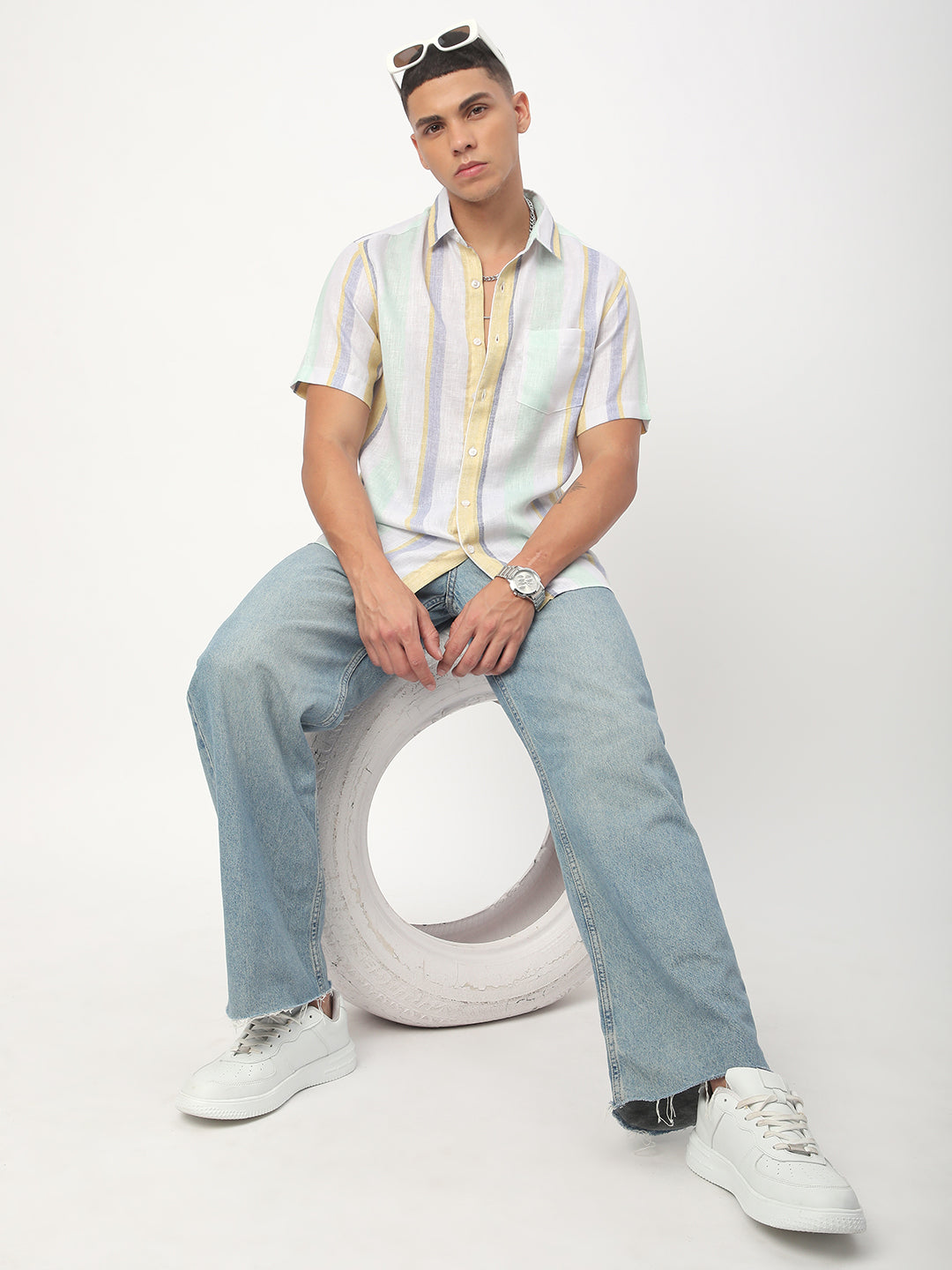 Voguish Multicolour Striped Shirt