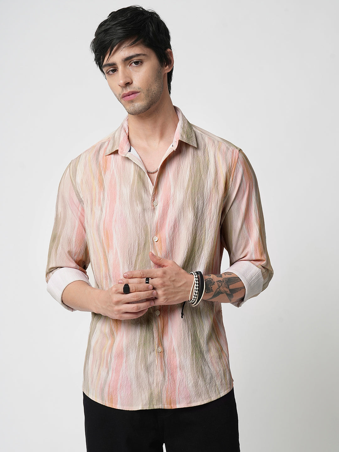Multicolour Blooming Creased Shirt