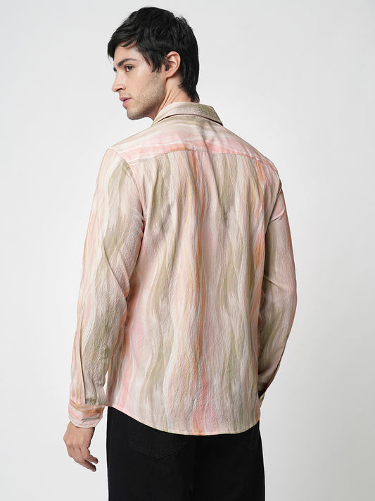 Multicolour Blooming Creased Shirt