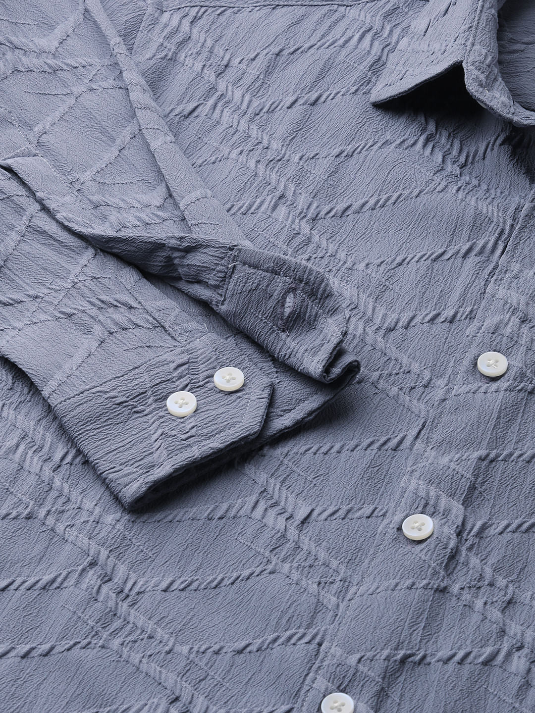 Abstruse Fossil Grey Textured Shirt