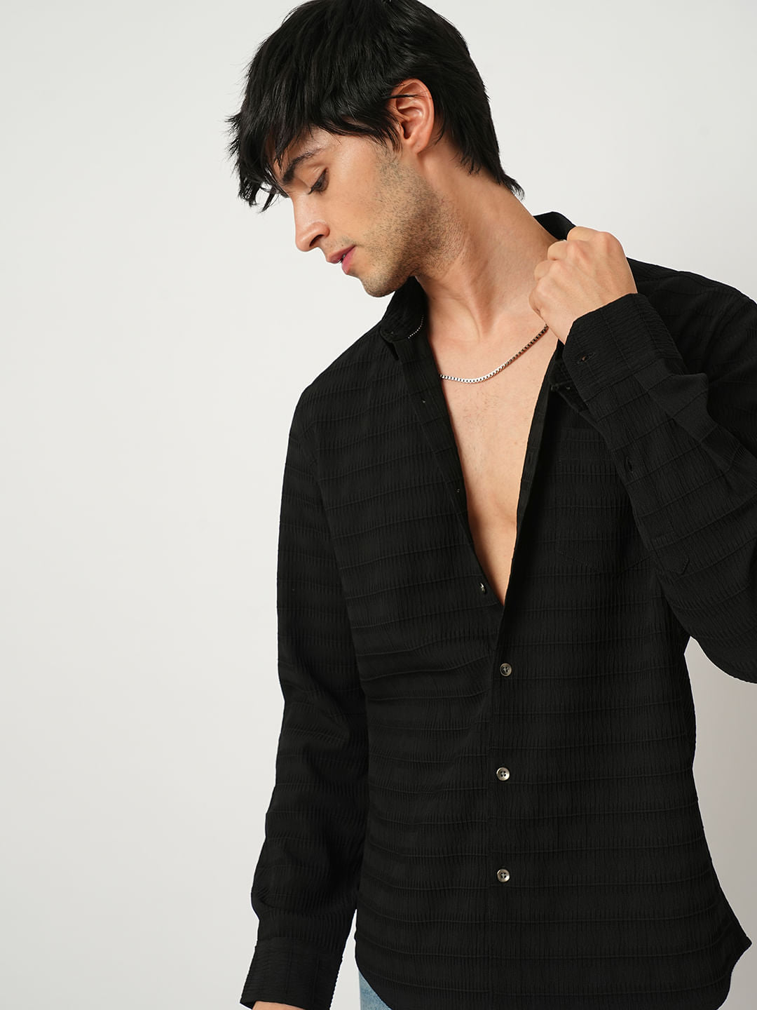 Premium Black Textured Shirt