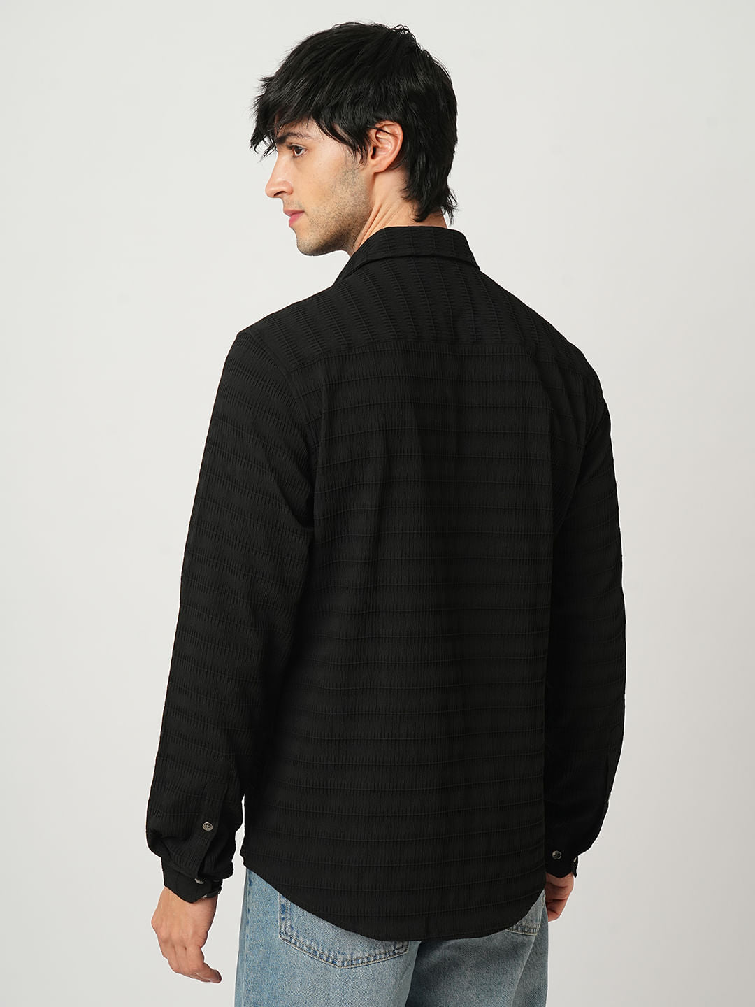 Premium Black Textured Shirt