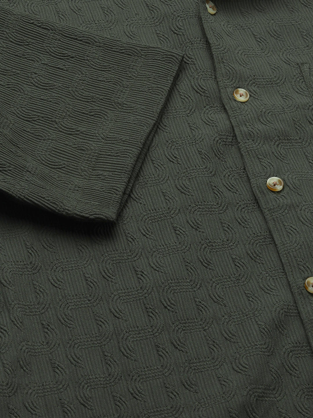 Hunter Green Textured Shirt