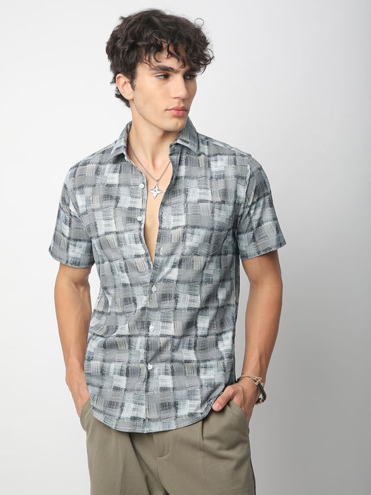 Multicolour Patchwork Textured Shirt