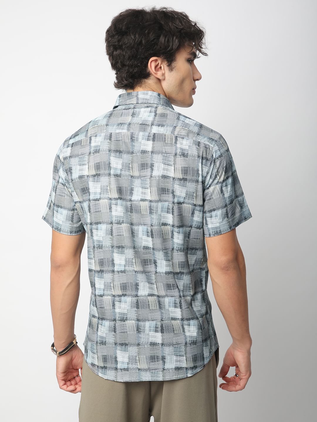 Multicolour Patchwork Textured Shirt