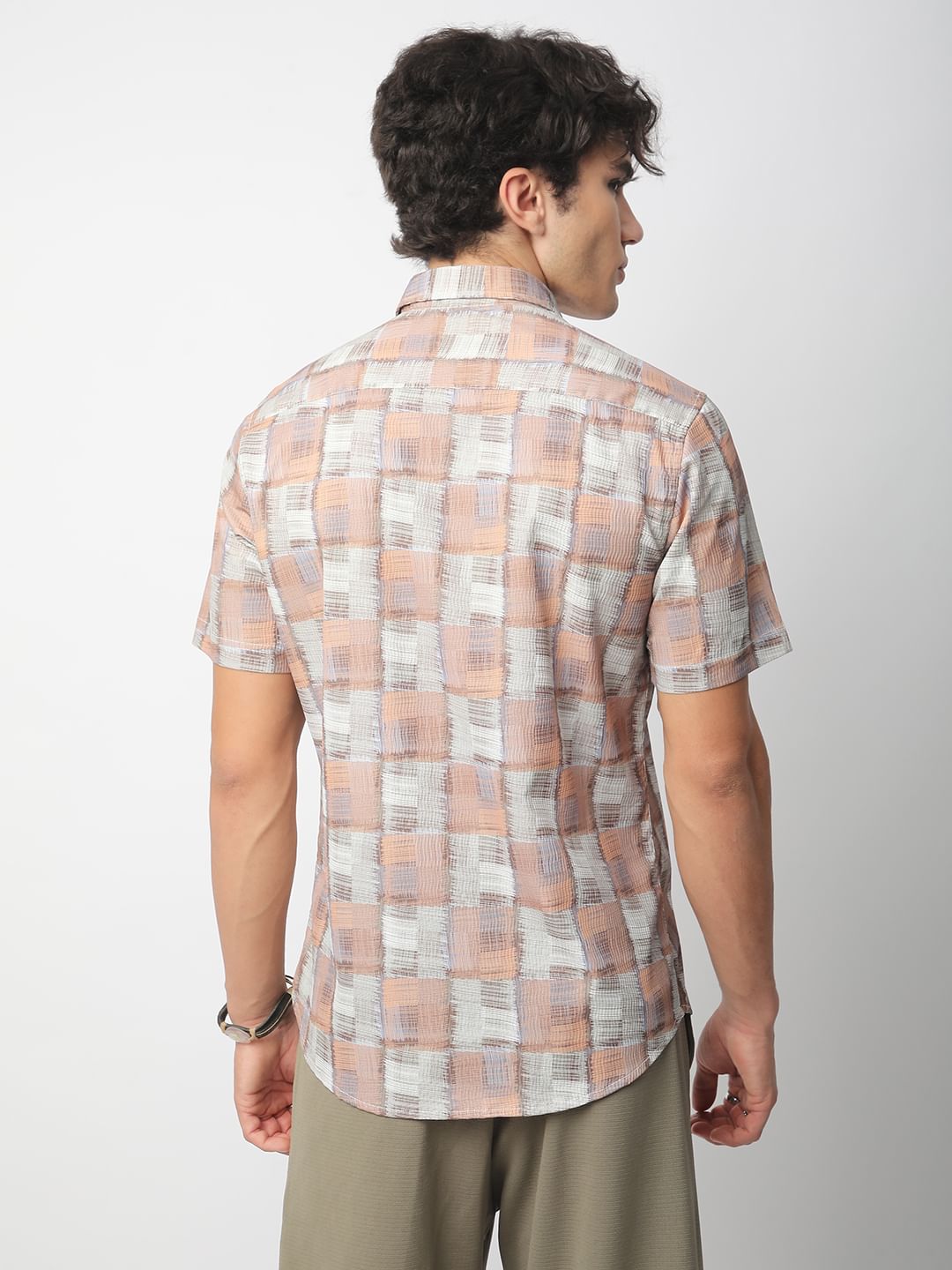 Multicolour Patchwork Textured Shirt