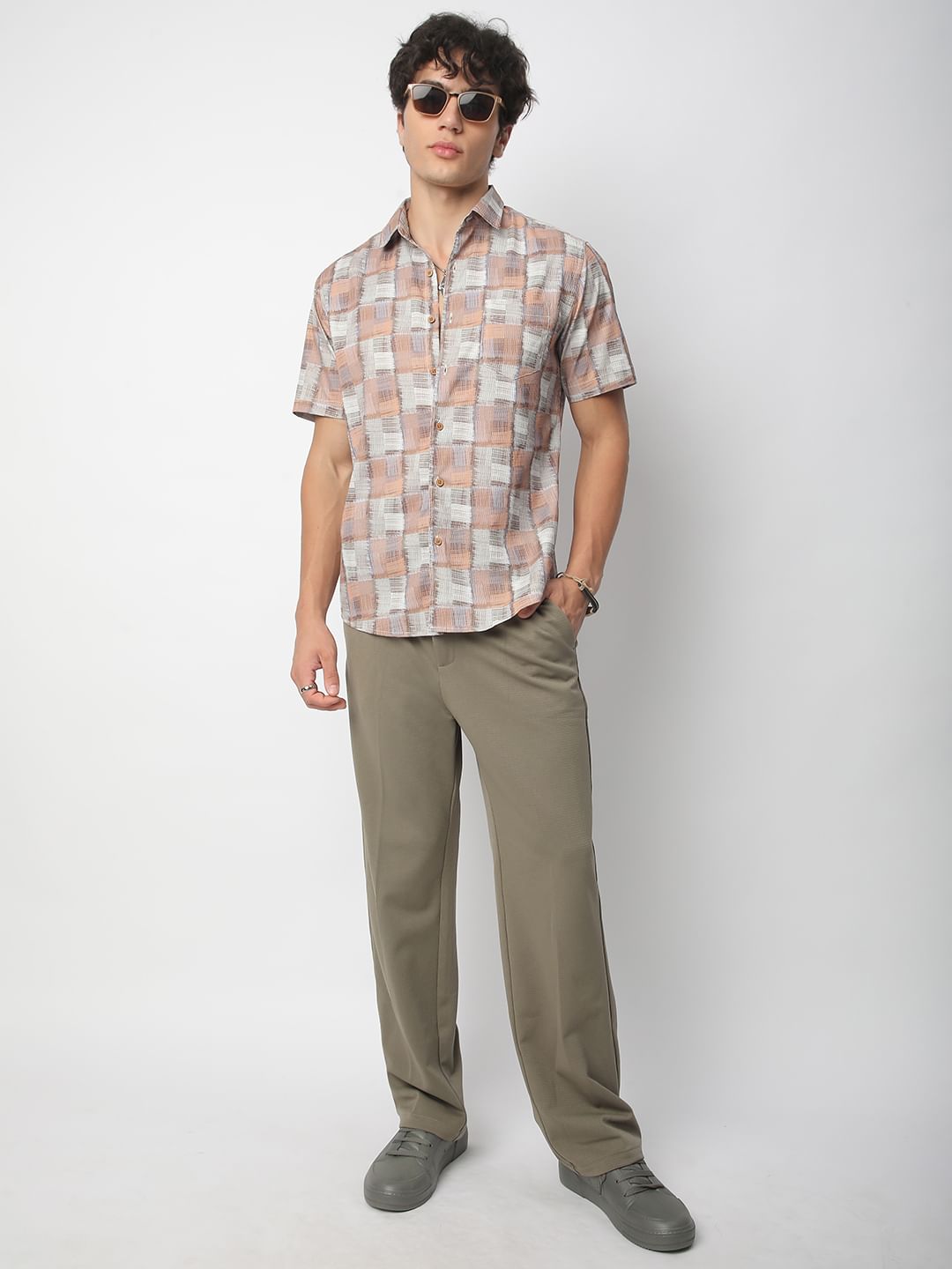 Multicolour Patchwork Textured Shirt