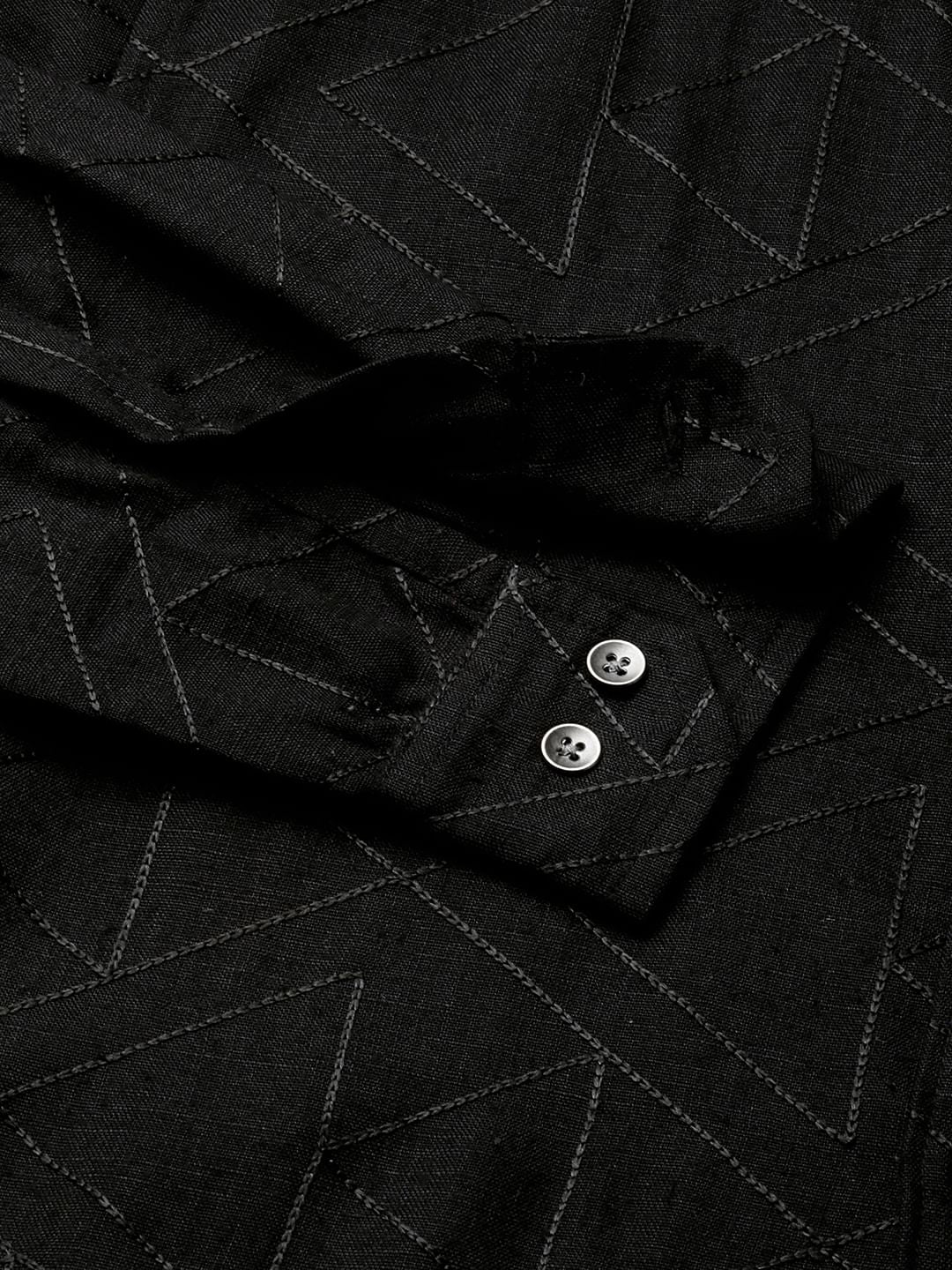 Trigon Embroidered Black Shirt