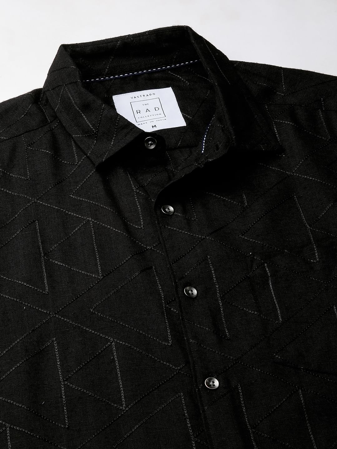 Trigon Embroidered Black Shirt