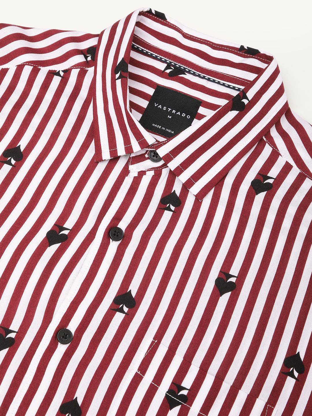 Garnet Red Stripe Spade Shirt