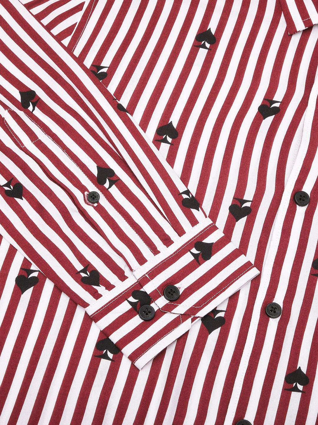 Garnet Red Stripe Spade Shirt