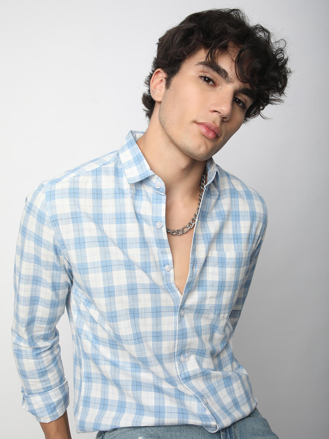Beach Blue Tartanique Checkered Shirt