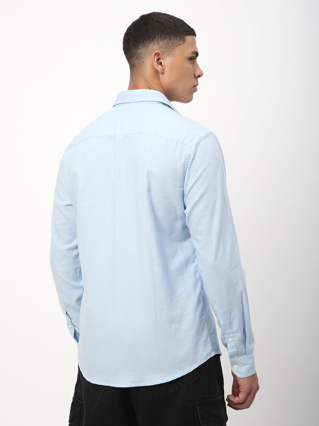 Herringbone Baby Blue Shirt