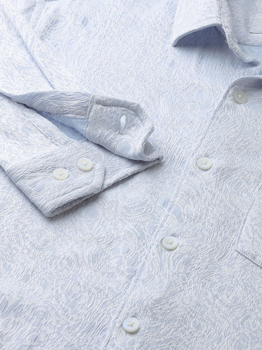Columbia Blue Jacquard Shirt
