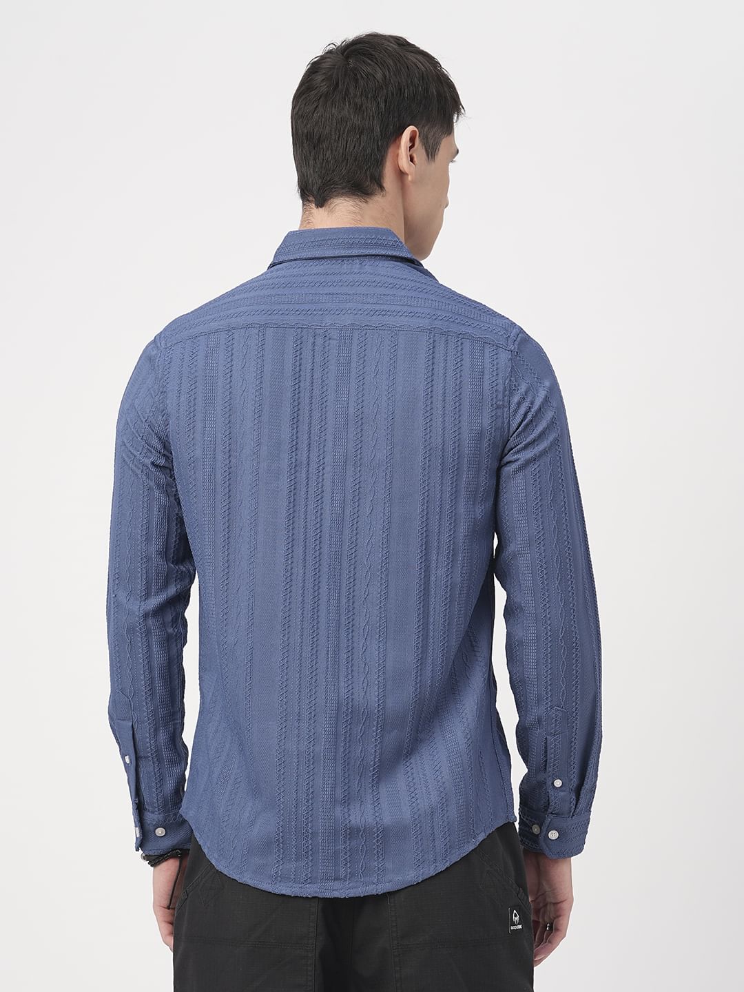 Yale Blue Jacquard Shirt