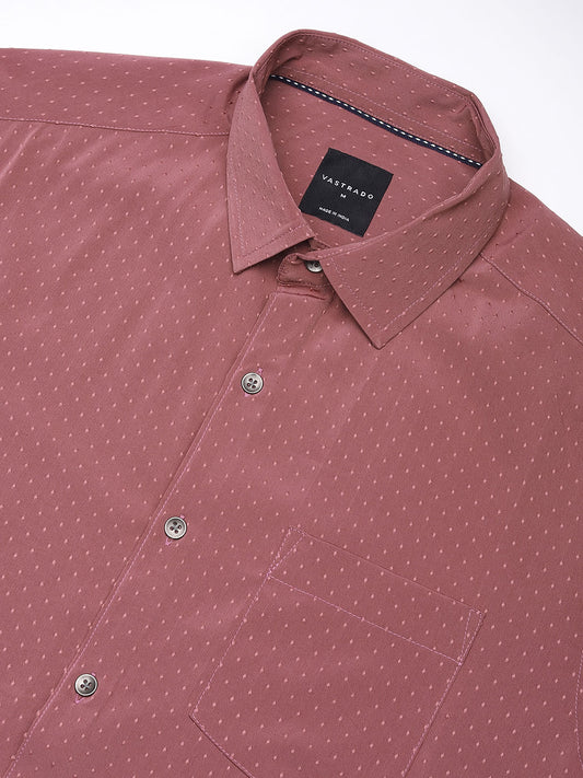 Minimalist Turkish Rose Pink Dobby Shirt