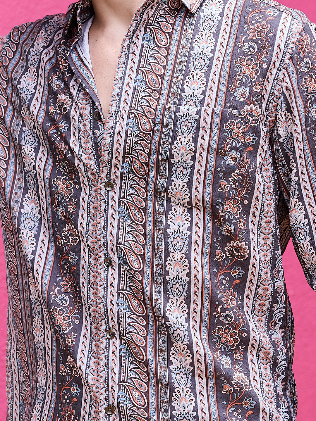Multicolour Paisley Creased Shirt
