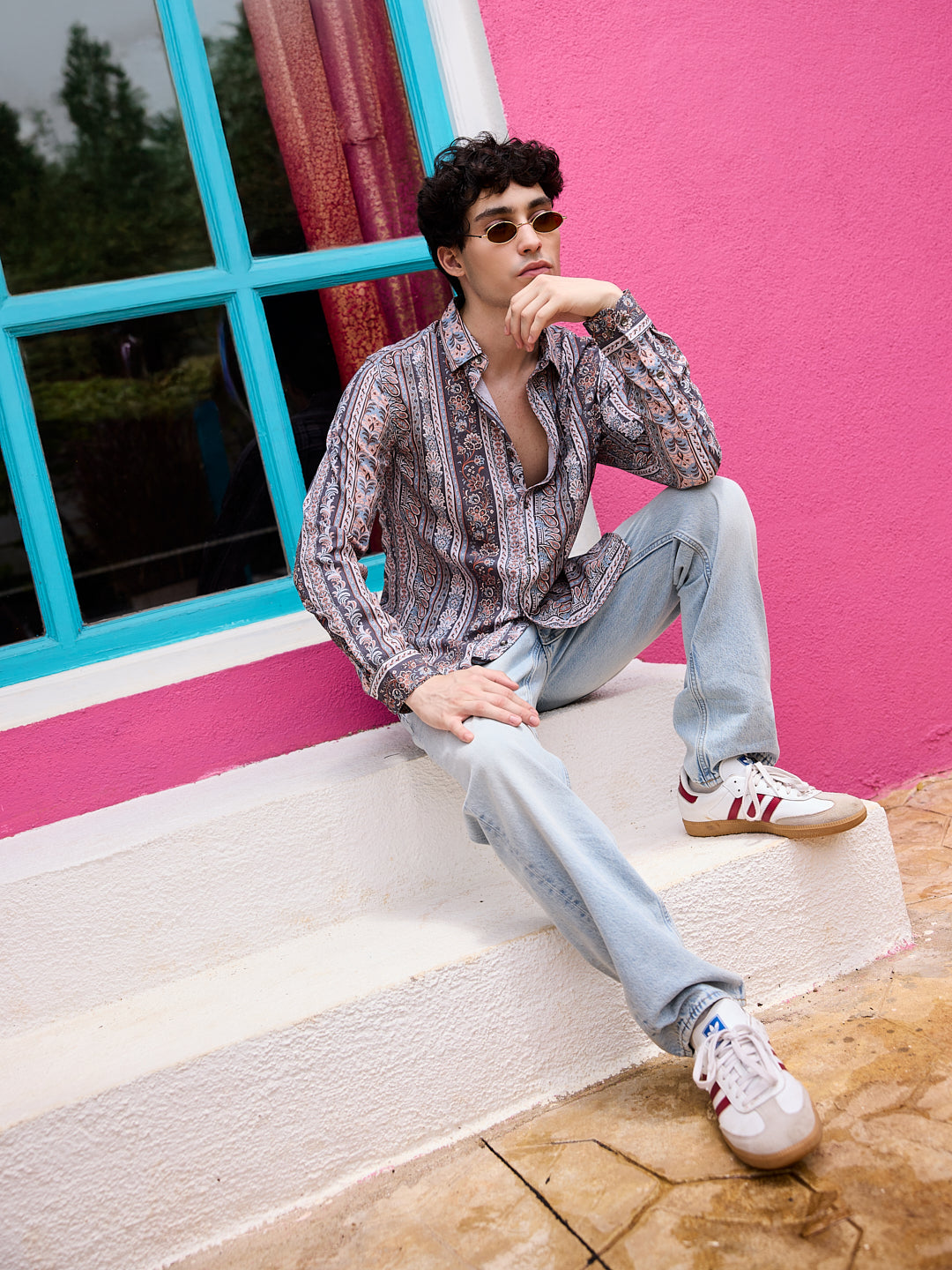 Multicolour Paisley Creased Shirt