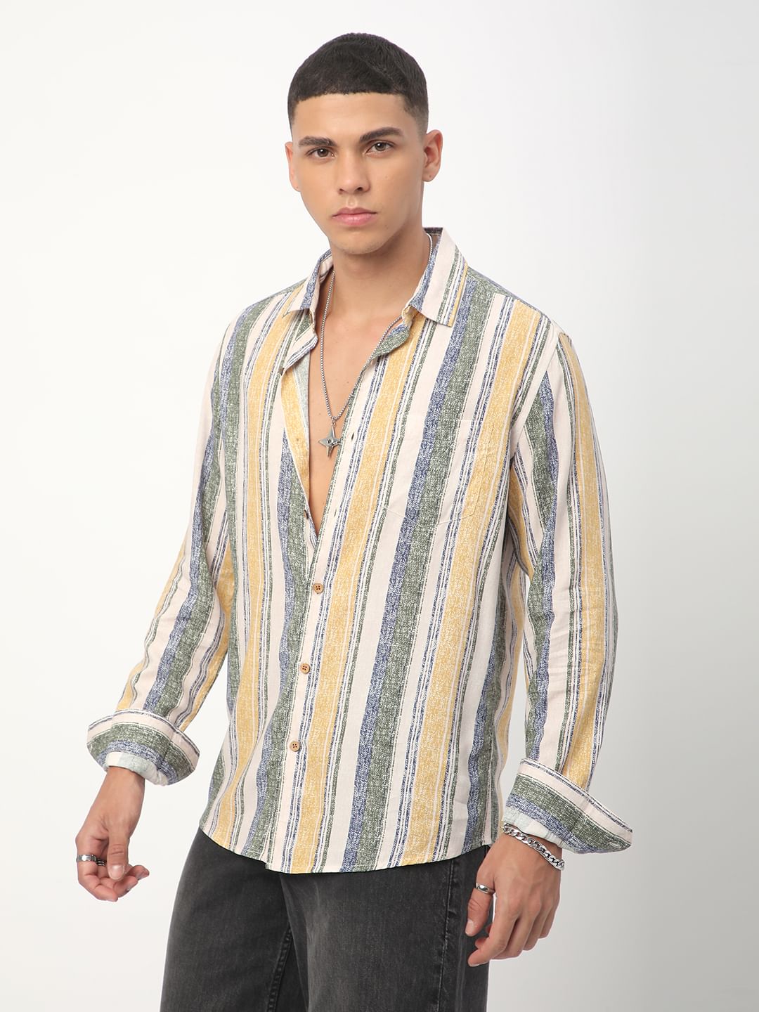 Multicolour Giclée Striped Shirt