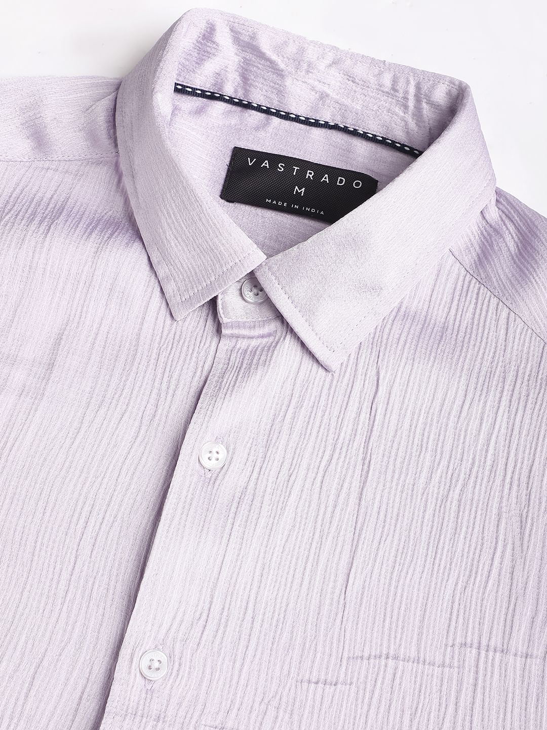 Glinty Periwinkle Crinkled Shirt