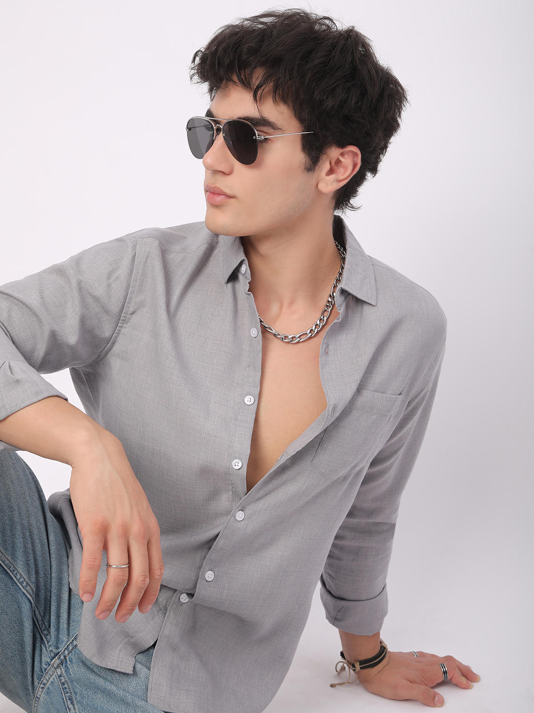 Pewter Grey Linen Shirt