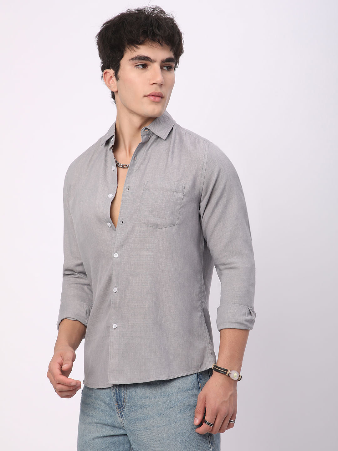Pewter Grey Linen Shirt