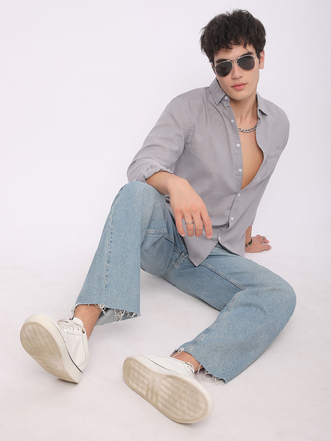 Pewter Grey Linen Shirt
