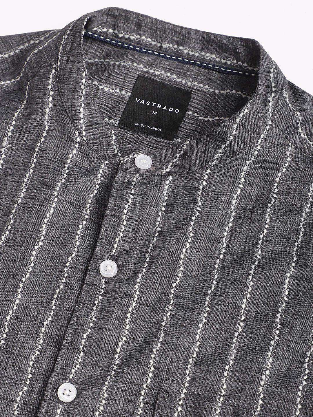 Iron Grey Dobby Striped Shirt