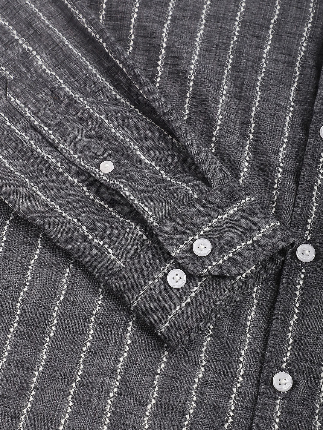 Iron Grey Dobby Striped Shirt