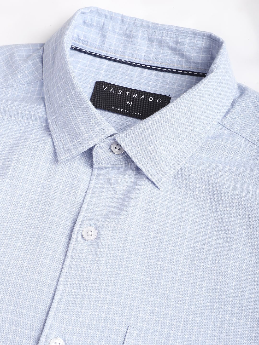 Arctic Blue & White Mini Checks Shirt