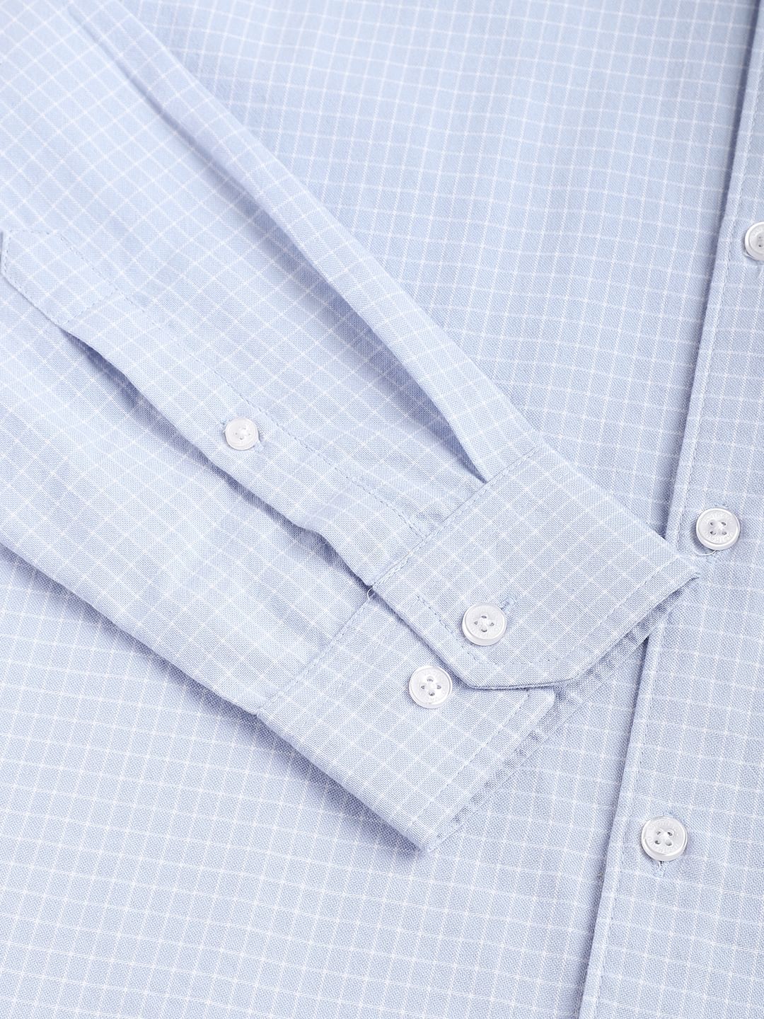 Arctic Blue & White Mini Checks Shirt