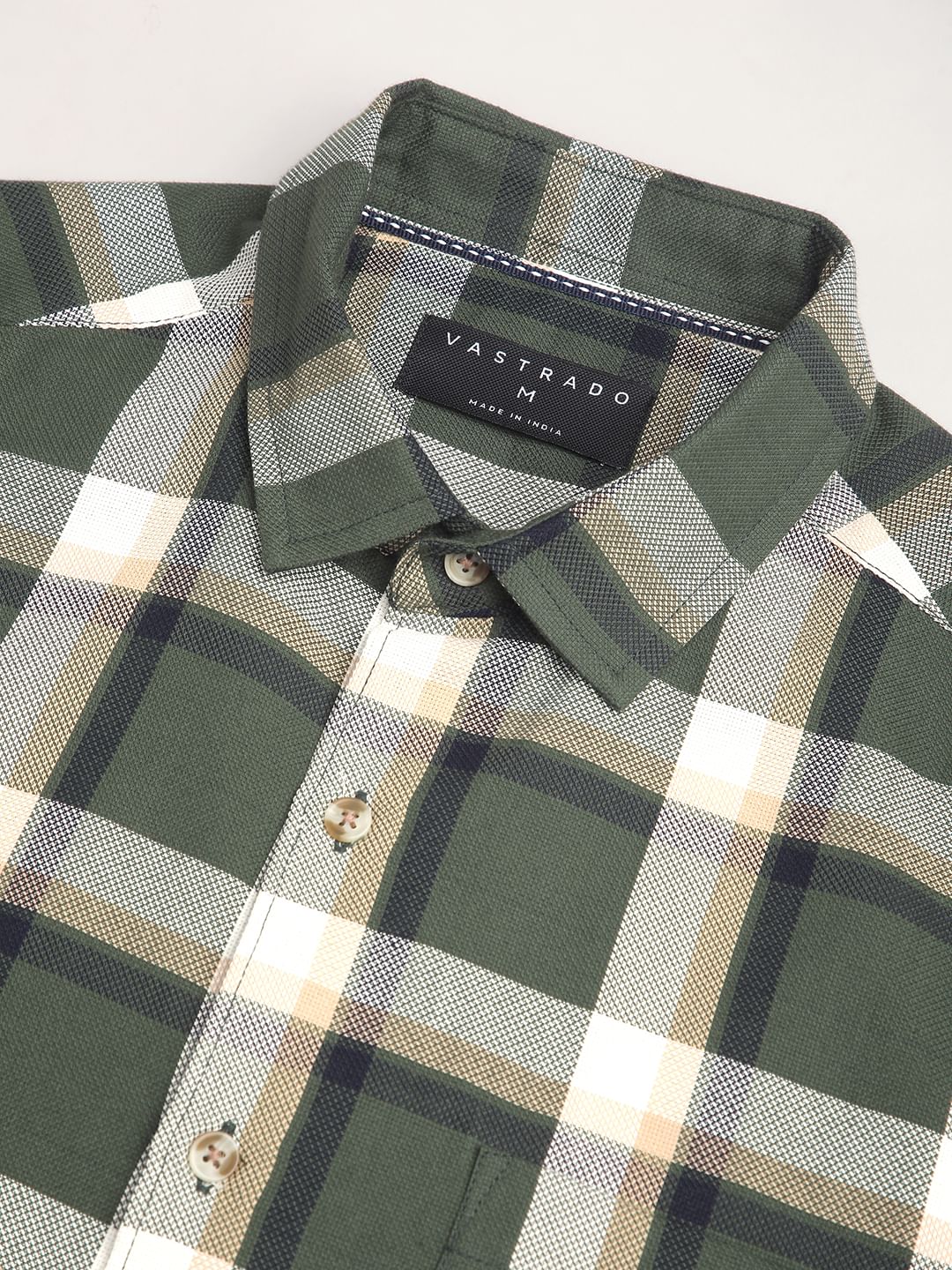 Premium Cotton Opulent Tartanique Green Checkered Shirt