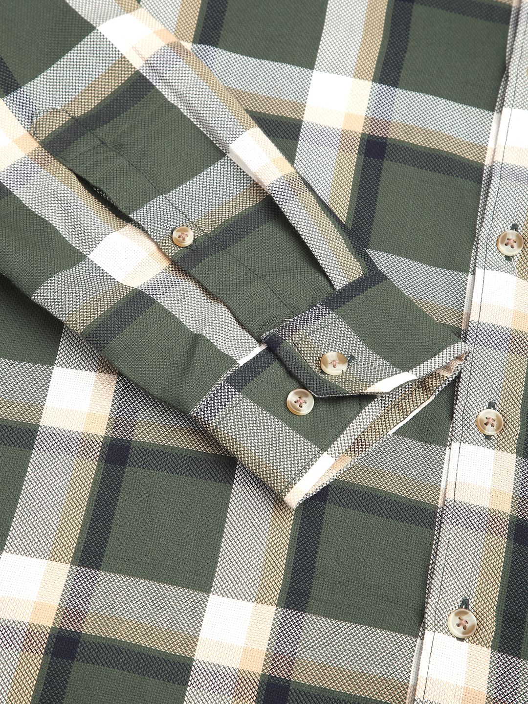 Premium Cotton Opulent Tartanique Green Checkered Shirt