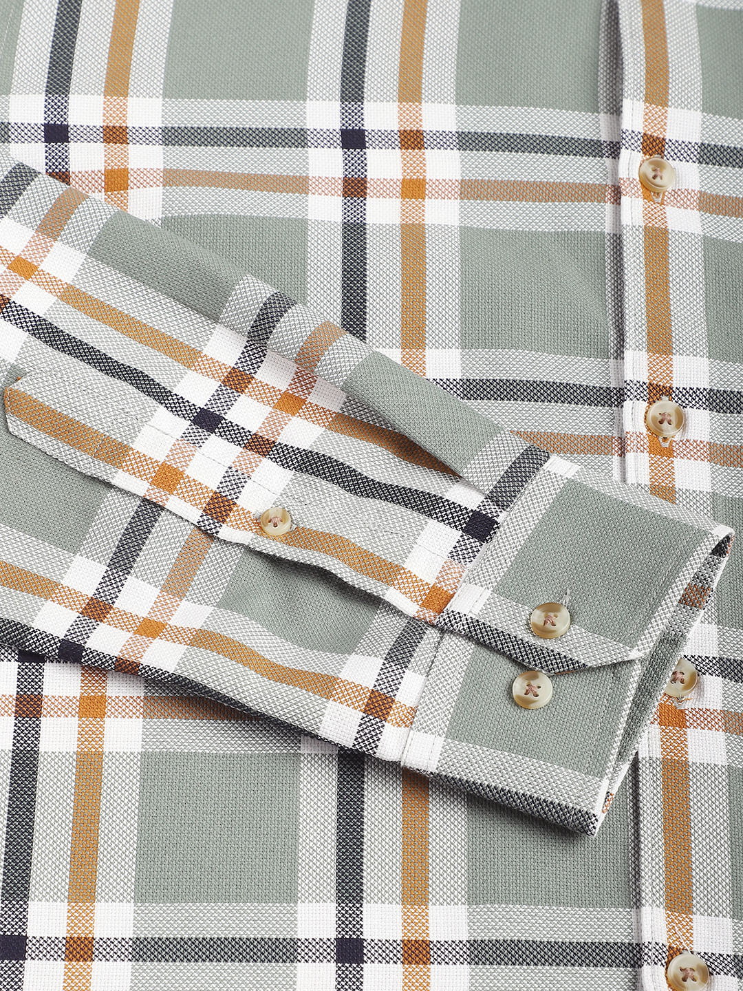 Emerald Green Broad Square Checks Shirt