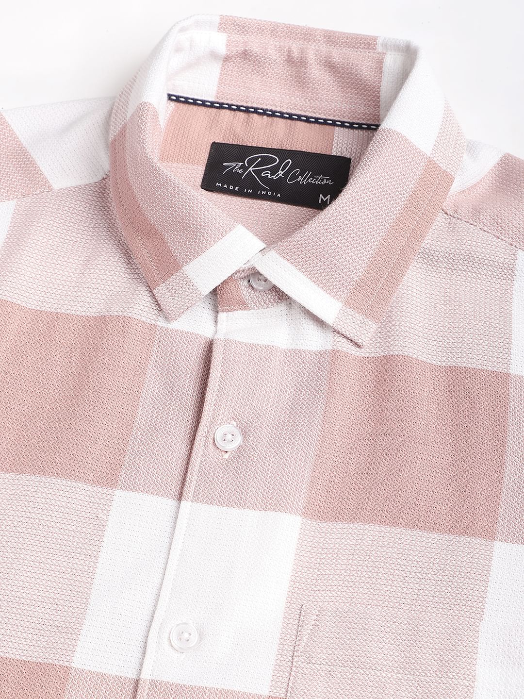 Premium Cotton Rose Pink & White Tartan Checkered Shirt