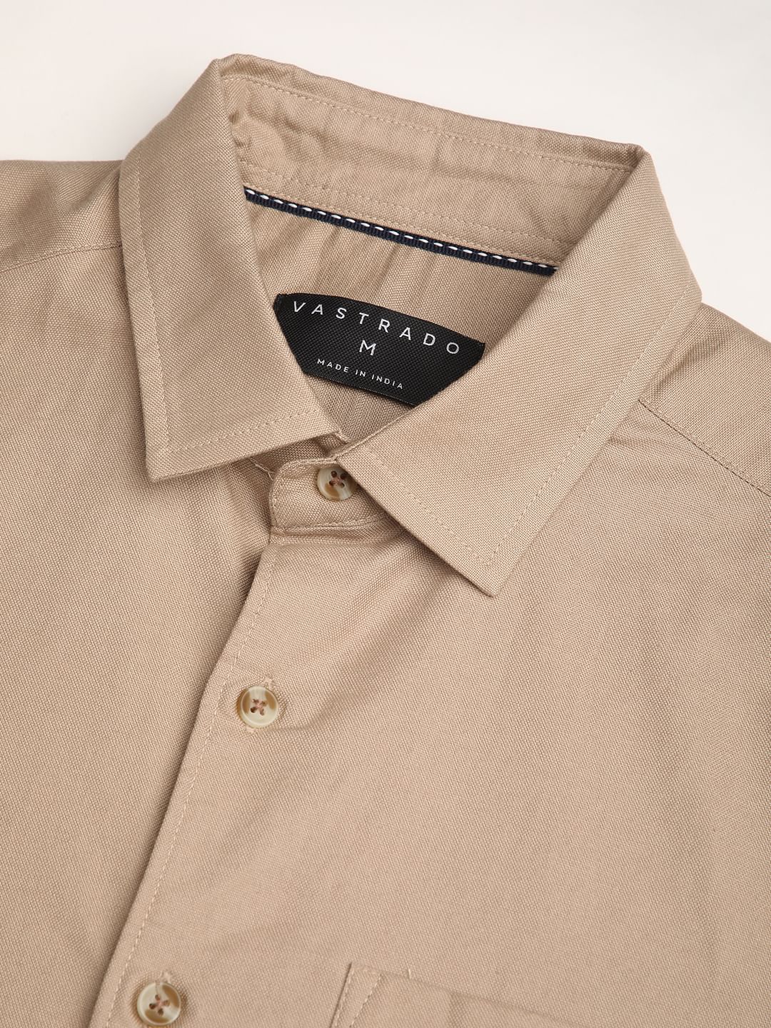 Voguish Solid Khaki Overshirt