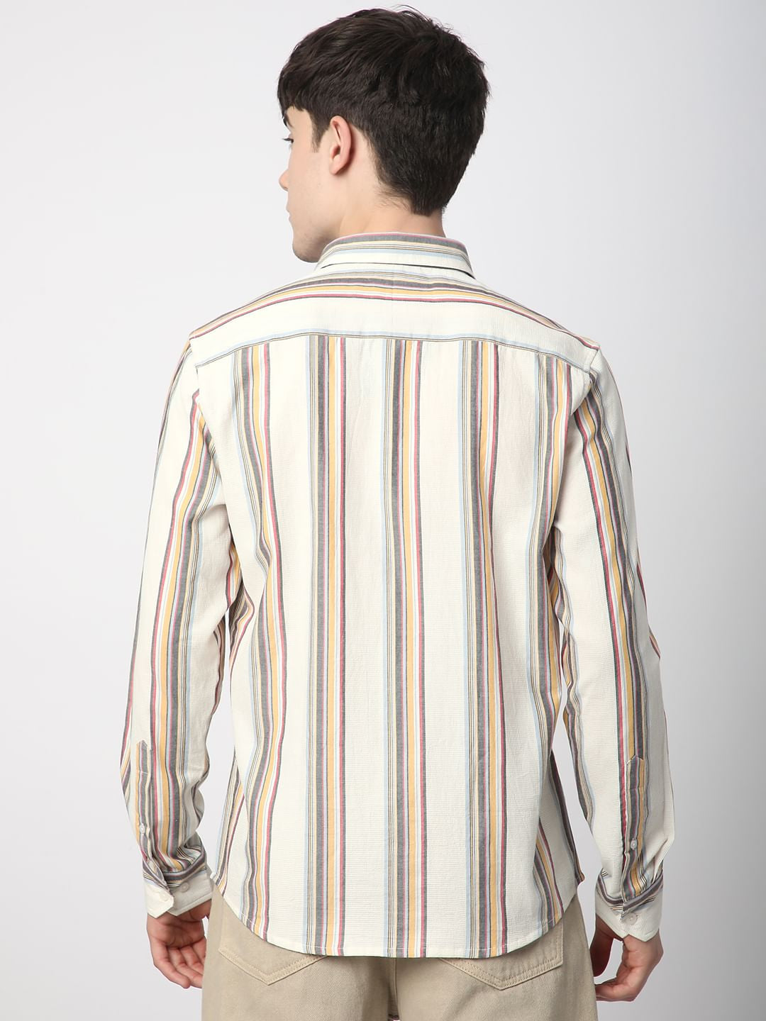 Alluring White Line Striped Shirt