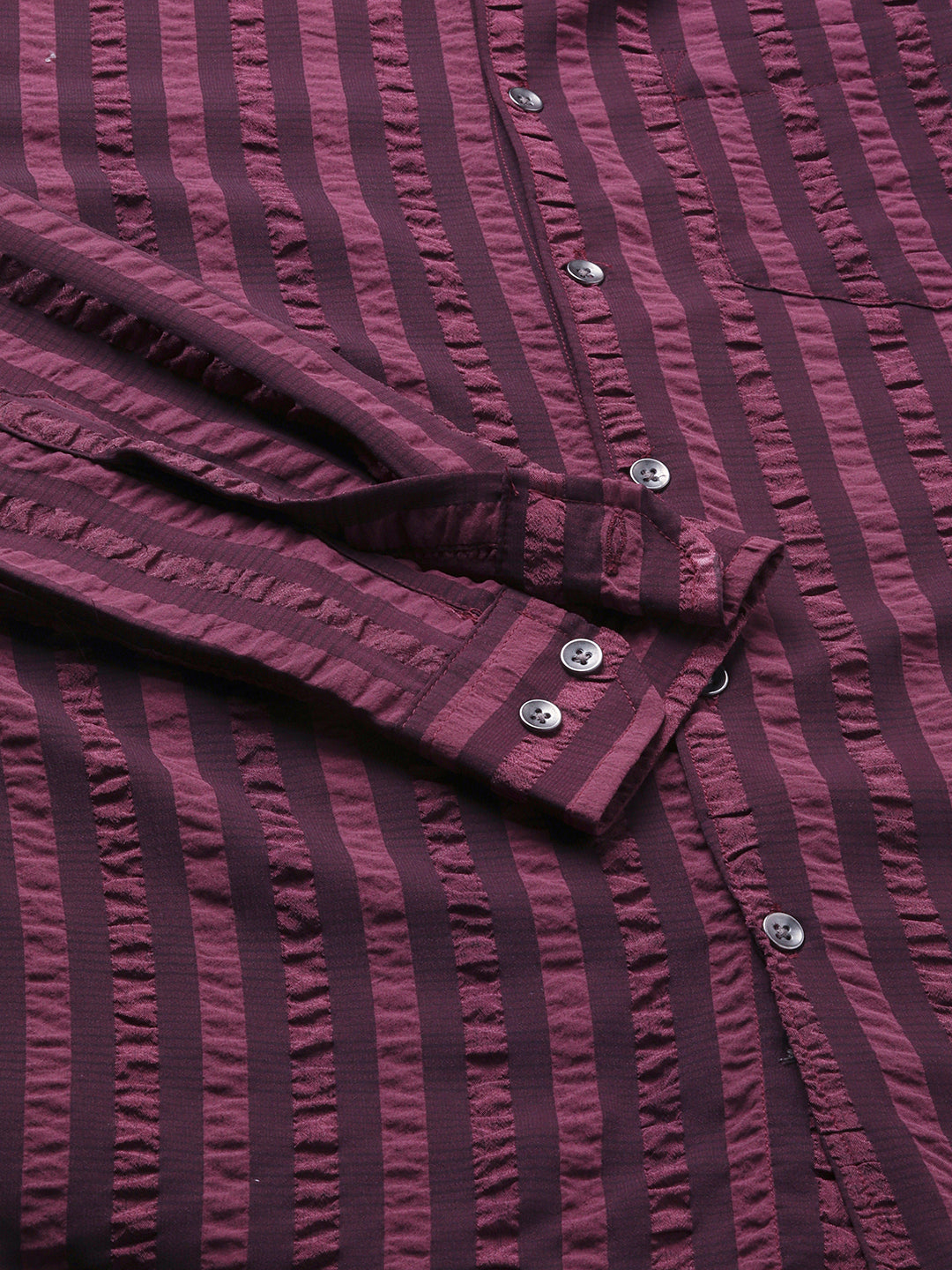 Debonair Awning Stripe Wine Crushed Shirt