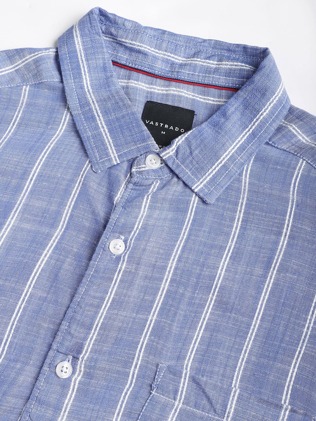 Elegant Steel Blue Striped Shirt