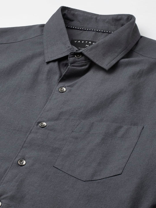 Swish Slate Grey Solid Shirt