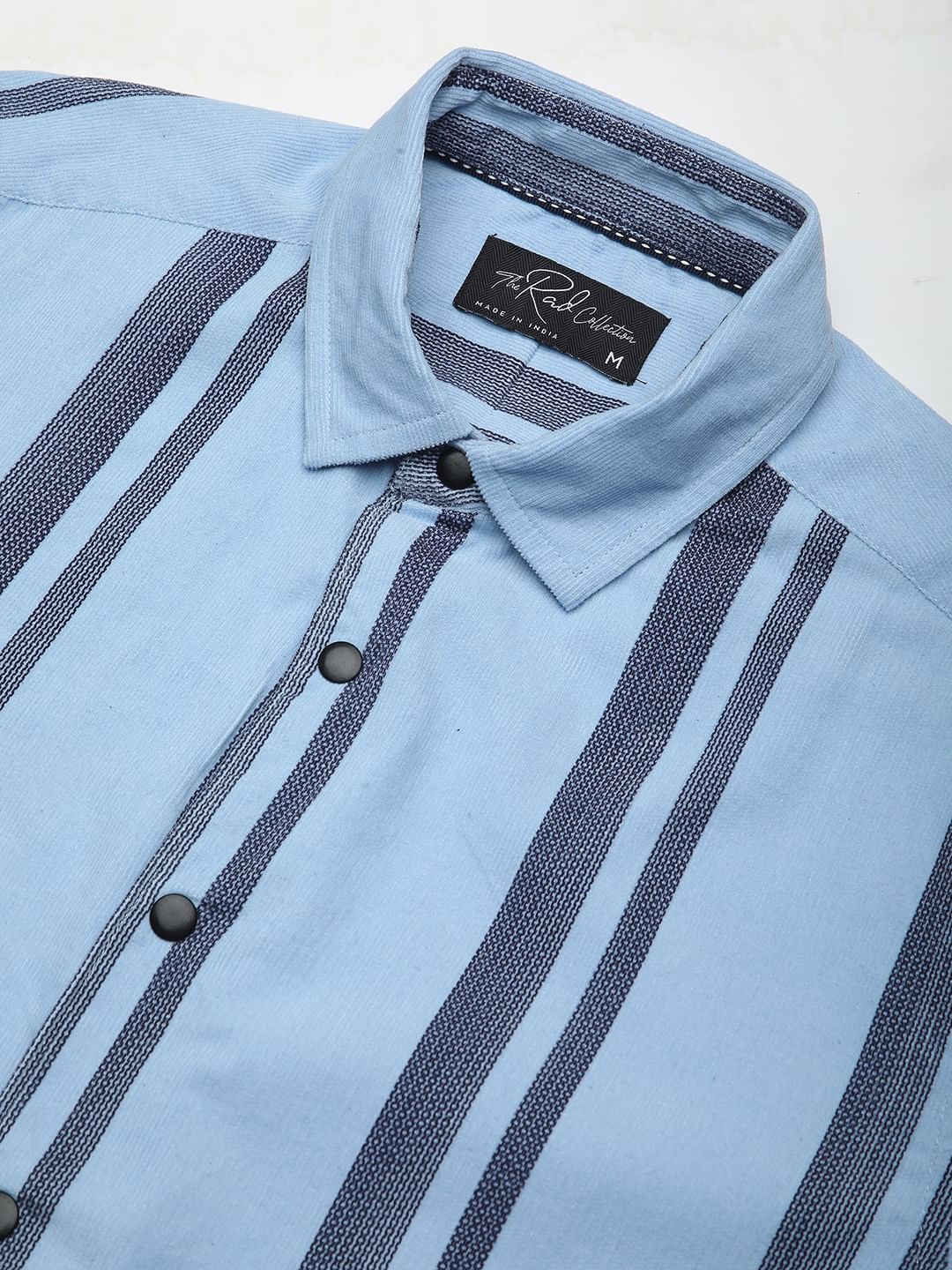 Haute Arctic Blue Striped Corduroy Shirt
